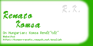 renato komsa business card